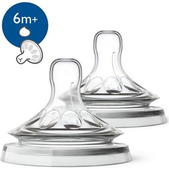 Philips Avent Avent Natural SCF046/27 Silikon 6 Ay+ Hızlı Akış Geniş Ağız Biberon Emziği