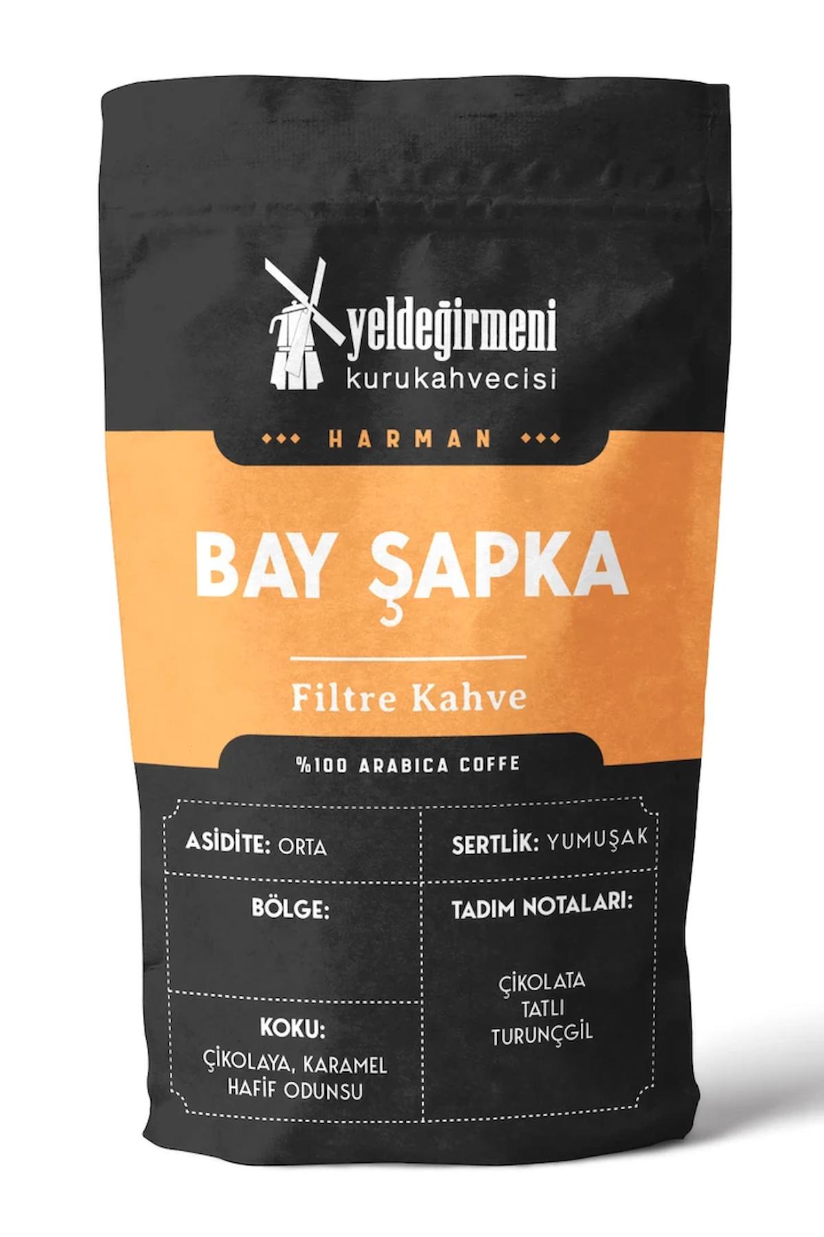 Yeldeğirmeni Kurukahvecisi Bay Şapka Çikolata - Turunçgil Aromalı Arabica Öğütülmüş Filtre Kahve 1 kg