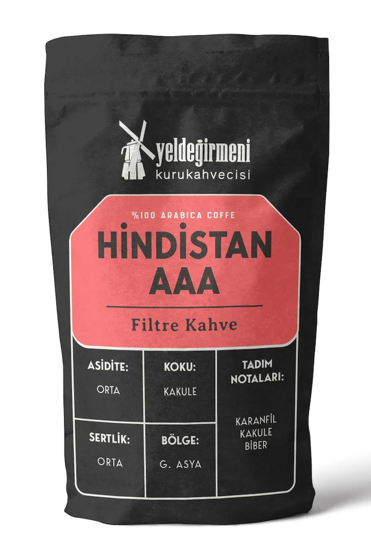 Yeldeğirmeni Kurukahvecisi Biber - Kakule - Karanfil Aromalı Hindistan Arabica Öğütülmüş Filtre Kahve 250 gr