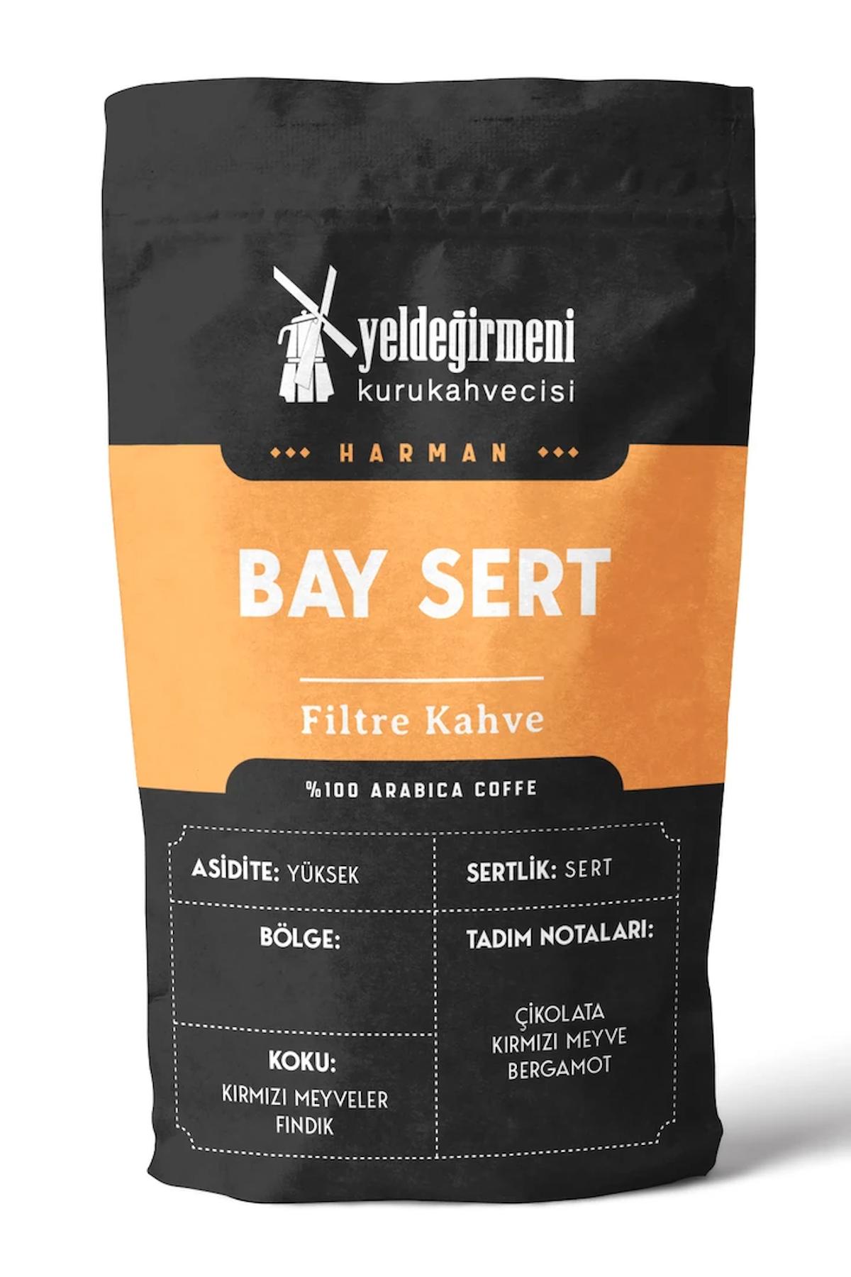 Yeldeğirmeni Kurukahvecisi Bay Sert Bergamot - Çikolata - Kırmızı Meyve Aromalı Arabica Öğütülmüş Filtre Kahve 1 kg