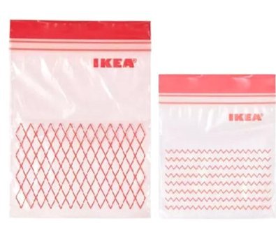 Ikea Istad Küçük Buz Dolabı Poşeti 60 Adet Sarı Kırmızı