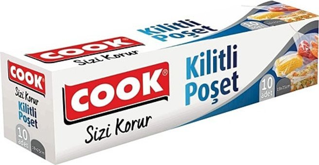 Cook Orta-Büyük Kilitli Buz Dolabı Poşeti 10 Adet