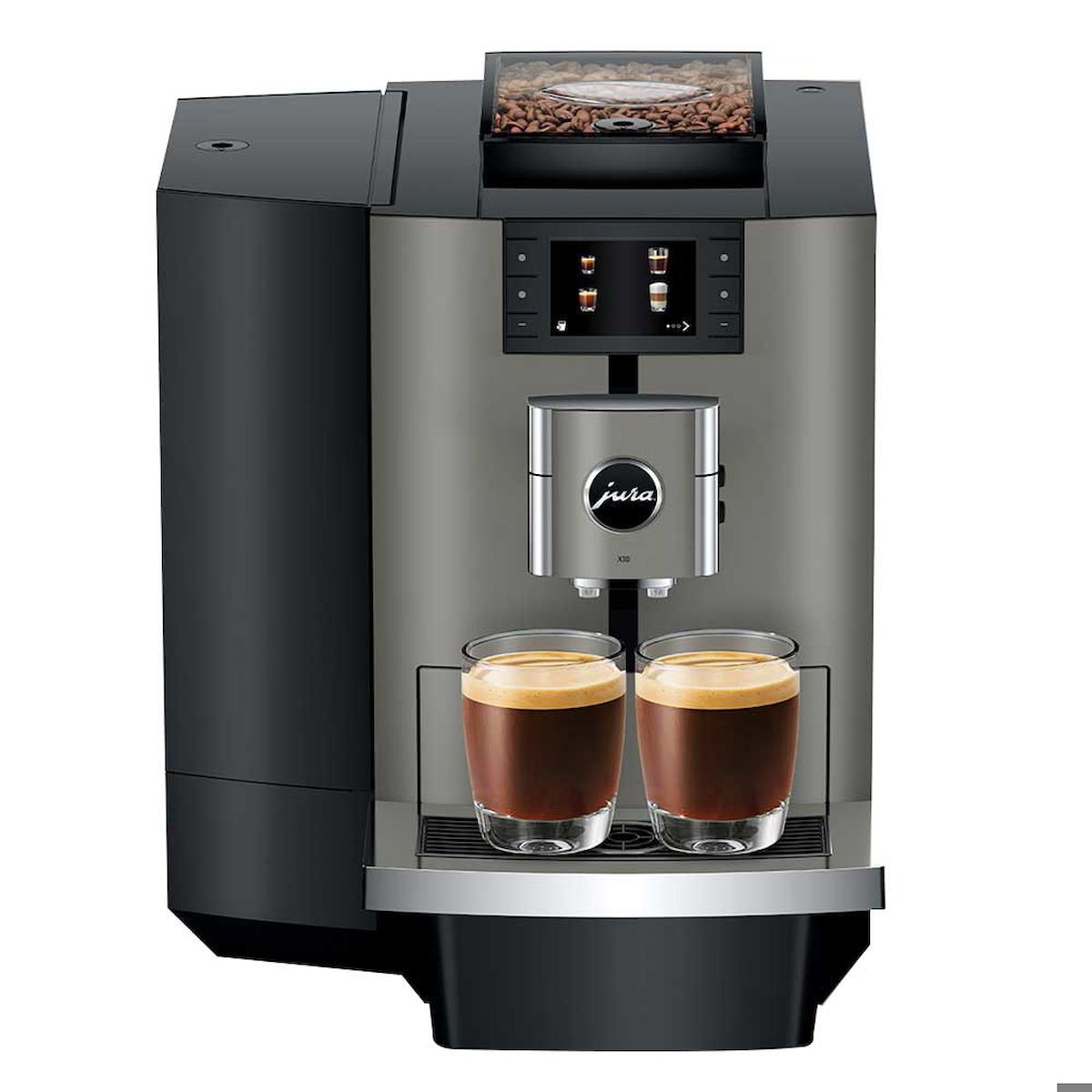 Jura X10 Paslanmaz Çelik Tezgah Üstü Kapsülsüz Öğütücülü Tam Otomatik Espresso Makinesi Siyah