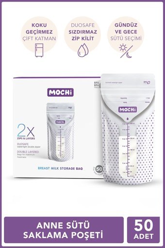 Mochi Süt Saklama Poşeti 50'li