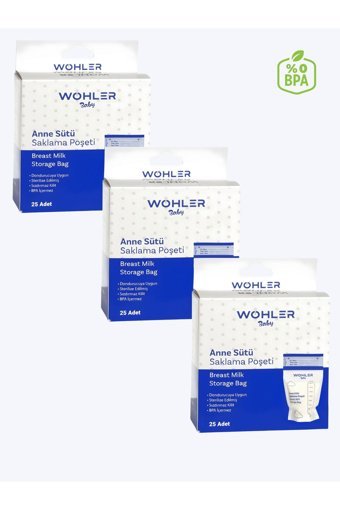 Wohler Süt Saklama Poşeti 3x25'li