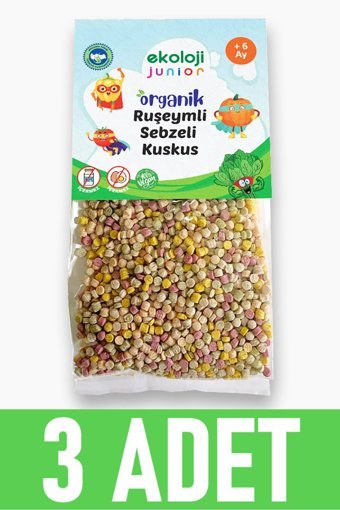 Ekoloji Market Organik Ruşeymli Sebzeli Kuskus Makarna 3x250 gr