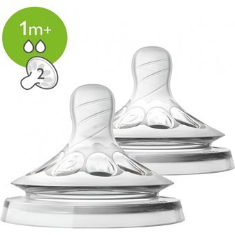 Philips Avent Avent Natural Silikon 1 Ay+ Yavaş Akış Geniş Ağız Biberon Emziği