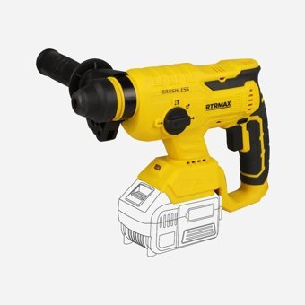 Rtrmax RTX2095B 200 W 4700 darbe/dk 4.1 kg Akülü Şarjlı Kırıcı Delici Matkap ( Akü ve Şarj Cihazı Hariç )