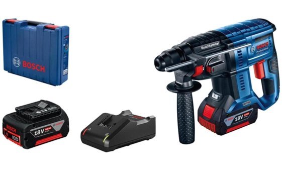 Bosch GBH 180 800 W 5100 darbe/dk 2.3 kg Çift Akülü Şarjlı Kırıcı Delici Matkap Kırmızı - Mavi