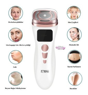 Mini Hifu 400 mAH Tüm Ciltler İçin Tek Başlıklı Şarjlı Titreşimli Yüz Temizleme Cihazı Beyaz