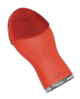 Nautica PC120 Sonic 400 mAH Tüm Ciltler İçin Tek Başlıklı Fırçalı Silikon Şarjlı Titreşimli Yüz Temizleme Cihazı Kırmızı