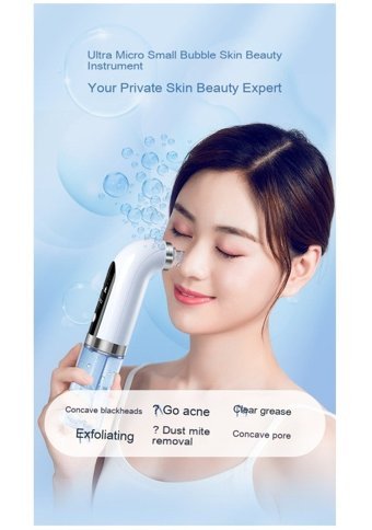 Shuxing Sx-128A Tüm Ciltler İçin Buharlı Şarjlı Titreşimli Vakumlu Yüz Temizleme Cihazı Beyaz
