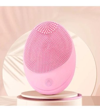 Fasto Beauty Ultrasonik 300 mAH Tüm Ciltler İçin Tek Başlıklı Fırçalı Silikon Şarjlı Titreşimli Yüz Temizleme Cihazı Pembe