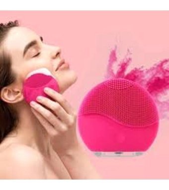 Fresh'n Soft 400 mAH Tüm Ciltler İçin Tek Başlıklı Fırçalı Silikon Şarjlı Titreşimli Yüz Temizleme Cihazı Pembe
