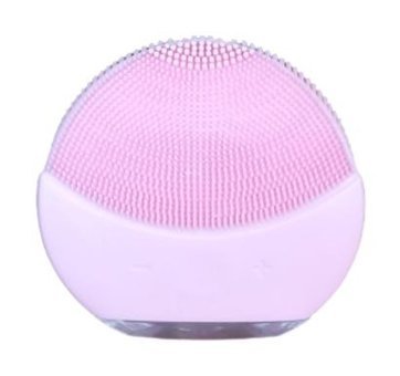 April May Afm 2800 400 mAH Tüm Ciltler İçin Tek Başlıklı Fırçalı Silikon Pilli Titreşimli Vakumlu Yüz Temizleme Cihazı Pembe