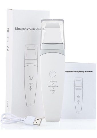 Happyplanet Ultrasonik Tüm Ciltler İçin Tek Başlıklı Şarjlı Titreşimli Yüz Temizleme Cihazı Beyaz