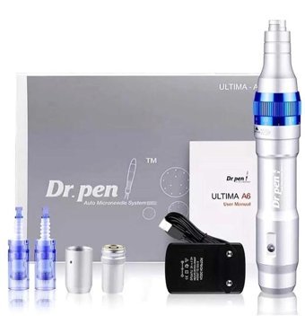 Dr. Pen 400 mAH Tüm Ciltler İçin 4 Başlıklı Şarjlı Titreşimli Vakumlu Yüz Temizleme Cihazı Metal