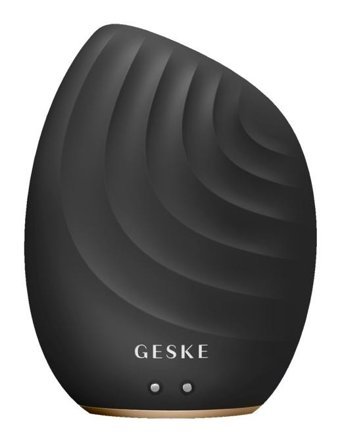 Geske Smart Appguided 300 mAH Tüm Ciltler İçin Tek Başlıklı Fırçalı Silikon Şarjlı Titreşimli Yüz Temizleme Cihazı Siyah