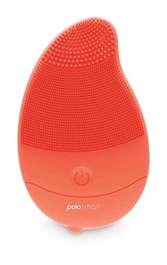 Polosmart 200 mAH Tüm Ciltler İçin Tek Başlıklı Fırçalı Silikon Şarjlı Titreşimli Yüz Temizleme Cihazı Kırmızı