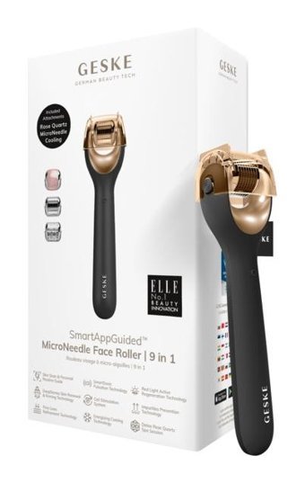 Geske Smart Appguided Tüm Ciltler İçin 3 Başlıklı Fırçalı Silikon Pilli Titreşimli Yüz Temizleme Cihazı Siyah