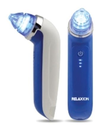 Relaxion Yağlı Ciltler İçin Tek Başlıklı Şarjlı Titreşimli Vakumlu Yüz Temizleme Cihazı Mavi