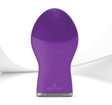 Nautica PC120 Sonic 400 mAH Tüm Ciltler İçin Tek Başlıklı Fırçalı Silikon Şarjlı Titreşimli Yüz Temizleme Cihazı Mor
