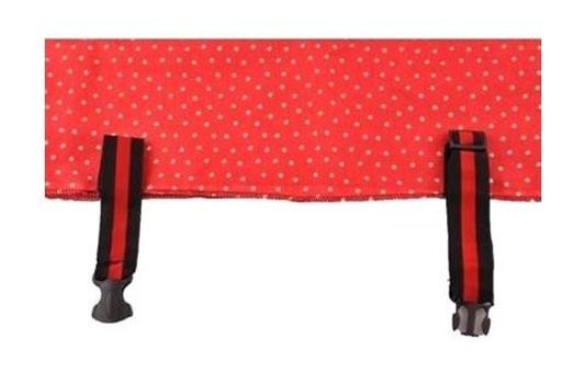 Buffer Kemerli Pamuklu 20x16x2 cm Yıldızlı Kırmızı Emzirme Önlüğü Örtüsü