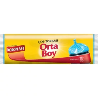 Koroplast Orta Boy 55x60 cm 15 Adet Çöp Poşeti