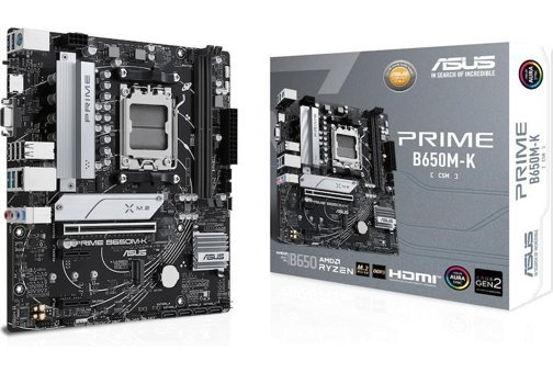 Asus Prime B650M-K B650 AM5 Soket DDR5 6400 MHz PCIe 4.1 Overclock Micro ATX AMD Uyumlu Anakart