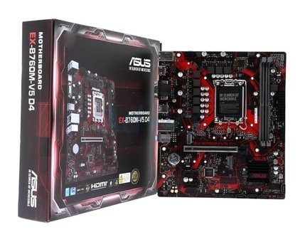 Asus EX-B760M - V5 D4 - CSM B760 LGA 1700 Soket DDR4 5333 MHz PCIe 4.1 Overclock Micro ATX Intel Uyumlu Anakart