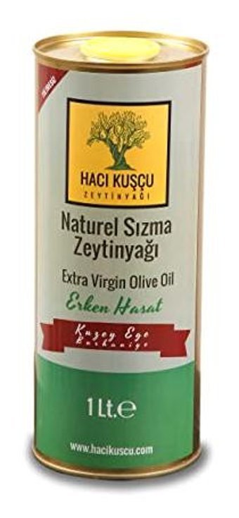 Hacı Kuşçu Zeytinyağı Erken Hasat Teneke Sızma Zeytinyağı 1 lt