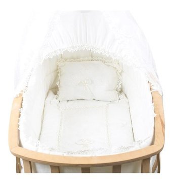 Setay Odacix Lamine Kayın - Mdf 15 kg Oval Tekerlekli Yataklı Sallanan Portatif Beşik Koyu Ceviz