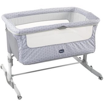 Chicco Metal 20 kg Dikdörtgen Tekerlekli Yataklı Katlanır Sallanan Anne Yanı Beşik Gri