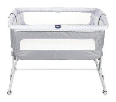 Chicco Metal 20 kg Dikdörtgen Tekerlekli Yataklı Katlanır Sallanan Anne Yanı Beşik Gri