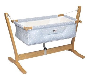 Exorbaby Gondol Ahşap 15 kg Dikdörtgen Yataklı Sallanan Hamak Beşik Gri