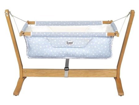 Exorbaby Gondol Ahşap 15 kg Dikdörtgen Yataklı Sallanan Hamak Beşik Gri
