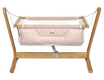 Exorbaby Gondol Ahşap 15 kg Dikdörtgen Yataklı Sallanan Hamak Beşik Gri