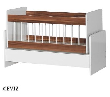 Veraexclusive Suntalam Dikdörtgen Sallanan Anne Yanı Beşik Ceviz