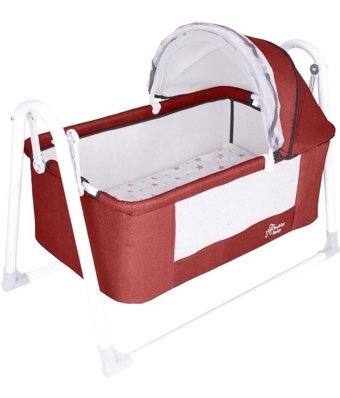 Chubby Baby First Class Demir 15 kg Dikdörtgen Yataklı Sallanan Portatif Beşik Kırmızı