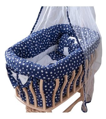 Setay Mdf 13 kg Oval Tekerlekli Yataklı Sallanan Portatif Beşik Pembe
