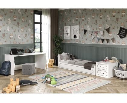 Kzn Home Hayal Mdf 15-36 kg Dikdörtgen Çekmeceli Sallanan Karyola Beşik Beyaz
