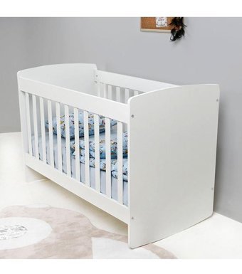Baby Plus Mdf - Yonga Levha Dikdörtgen Sallanan Karyola Beşik Beyaz