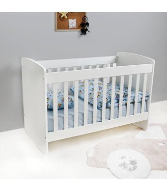 Baby Plus Mdf - Yonga Levha Dikdörtgen Sallanan Karyola Beşik Beyaz