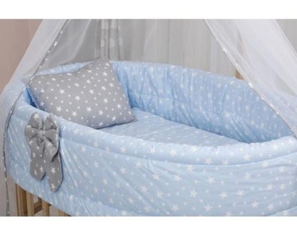 Bebekonfor Ahşap Oval Yataklı Sallanan Portatif Beşik Çok Renkli