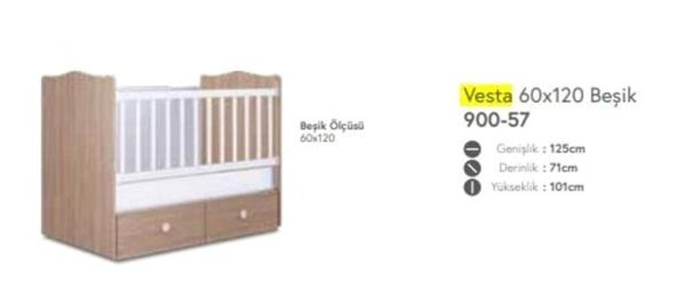 Babyhope Vesta Ahşap 15 kg Dikdörtgen Çekmeceli Sallanan Karyola Beşik Meşe
