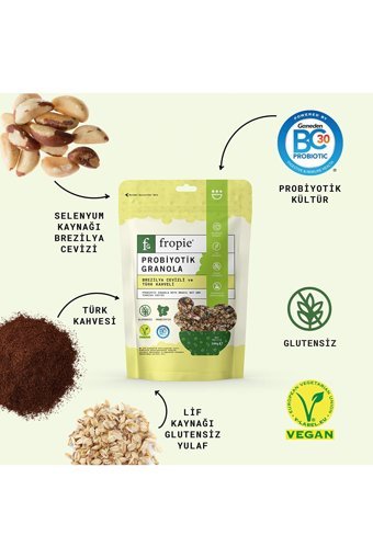 Fropie Glutensiz Cevizli Kahveli Granola 200 gr