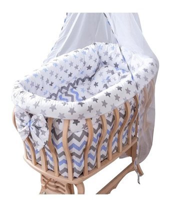 Setay Suntalam 13 kg Oval Tekerlekli Yataklı Sallanan Portatif Beşik Mavi