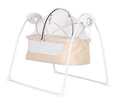 Sunny Baby Caretta Metal 15 kg Oval Yataklı Katlanır Otomatik Sallanan Anne Yanı Beşik Gri