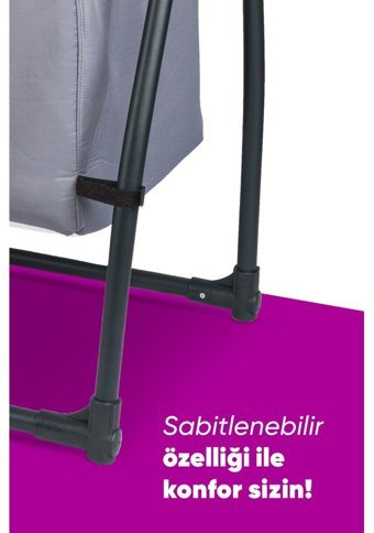 Bebeciden Sobee Metal 15 kg Dikdörtgen Yataklı Sallanan Anne Yanı Beşik Bordo