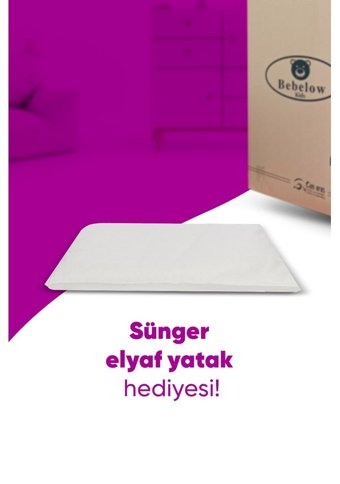 Bebeciden Sobee Metal 15 kg Dikdörtgen Yataklı Sallanan Anne Yanı Beşik Bordo